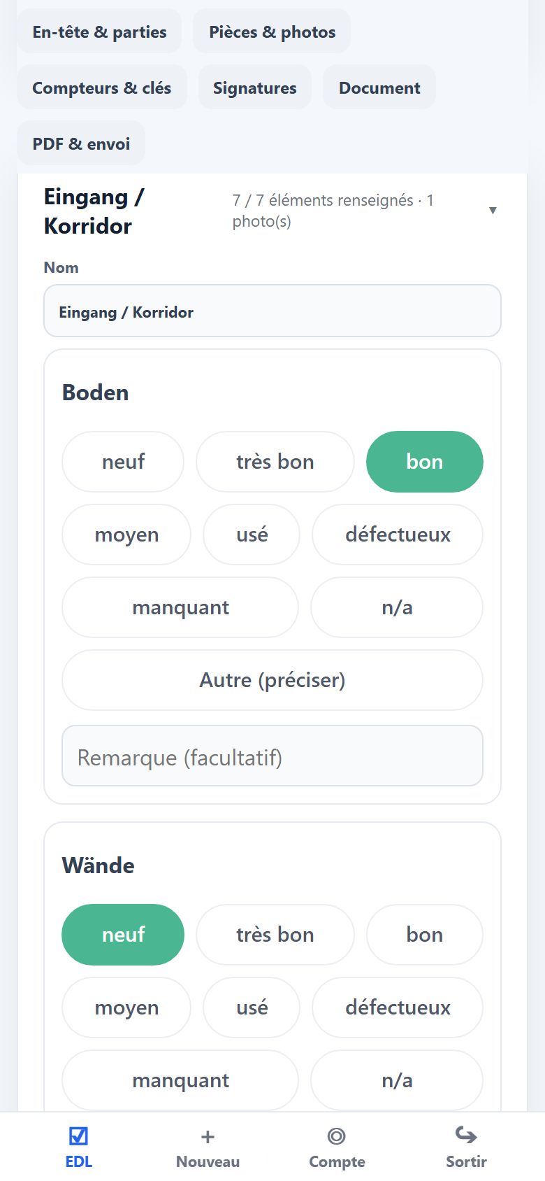 Snapflat auf einem Telefon